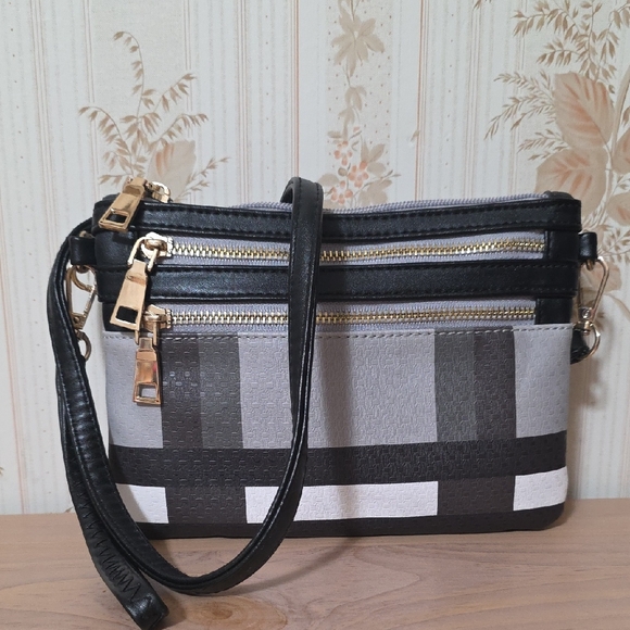 Handbags - Stylish Black and Gray Women's Crossbody Bag